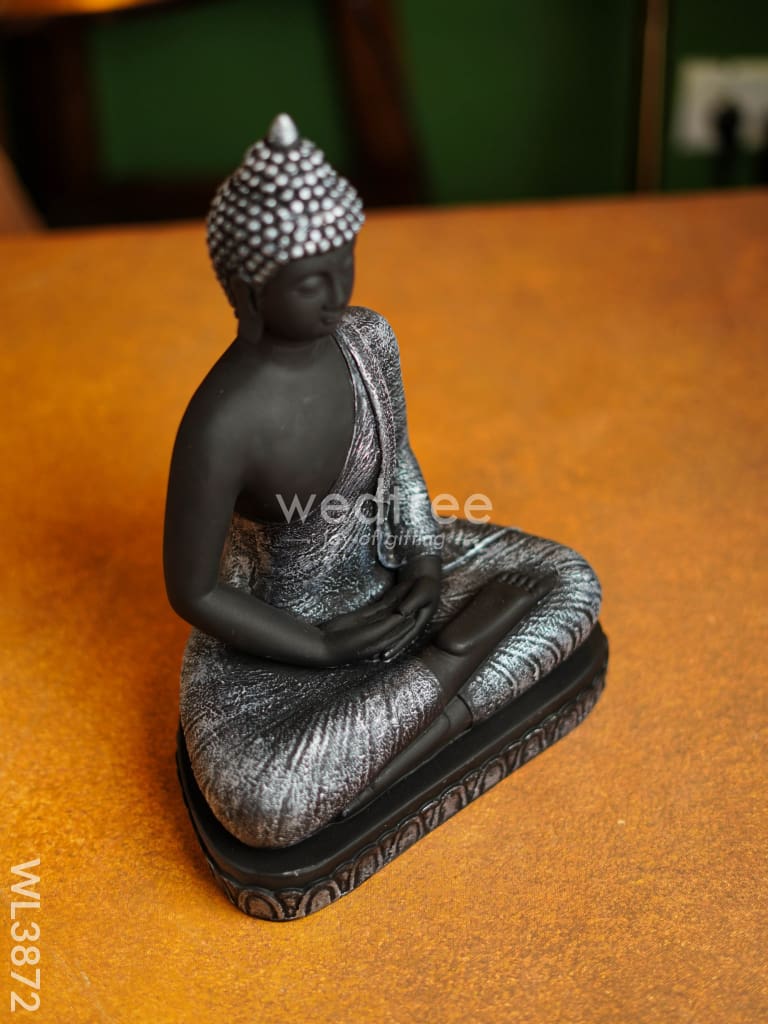 Polyresin Buddha On Podium - 12 Inch Wl3872 Showpieces