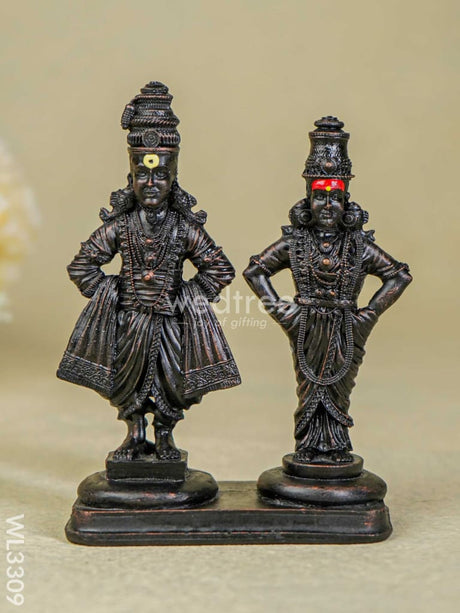 Polyresin Panduranga Rukmini Idol - Wl3309 Showpieces