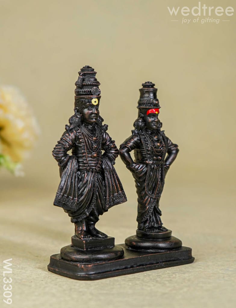 Polyresin Panduranga Rukmini Idol - Wl3309 Showpieces