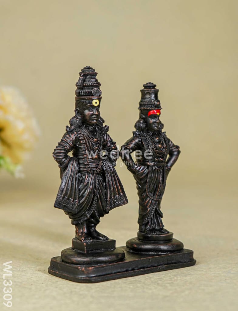 Polyresin Panduranga Rukmini Idol - Wl3309 Showpieces