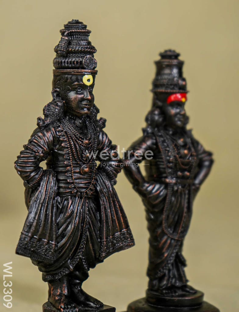 Polyresin Panduranga Rukmini Idol - Wl3309 Showpieces