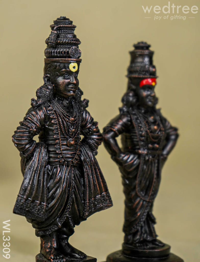 Polyresin Panduranga Rukmini Idol - Wl3309 Showpieces