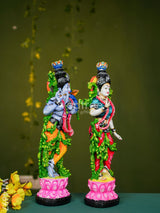 Polyresin Radha Krishna Idol - 14 Inch Wl4697 Showpieces