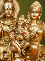 Polyresin Shivan Parvathi Idol - 9 Inch Wl4718 Showpieces