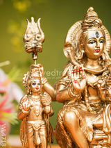 Polyresin Shivan Parvathi Idol - 9 Inch Wl4718 Showpieces