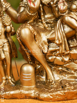 Polyresin Shivan Parvathi Idol - 9 Inch Wl4718 Showpieces