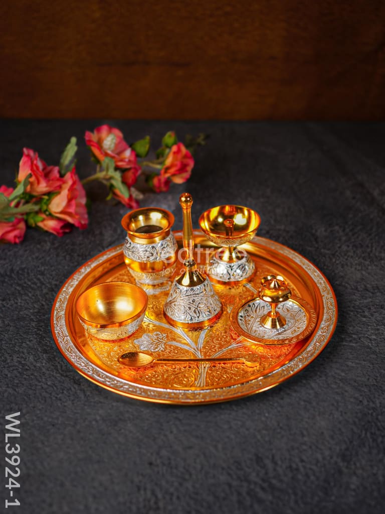 Pooja Thali Set - Wl3924 Brass Utility