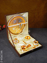 Pooja Thali Set - Wl3924 Gold Brass Utility