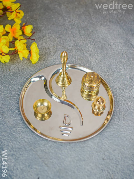 Ganesha Pooja Thali Set - Wl4196 Utilities