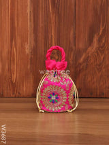 Potli Bag - Thread Embroidery With Chamki Work W3687 Bags