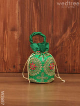 Potli Bag - Thread Embroidery With Chamki Work W3687 Bags