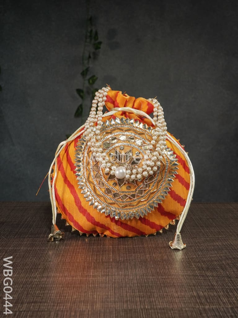 Potli Bag With Bandani Design - Wbg0444 Bags