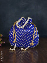 Potli Bag With Golden Lace Work - Wbg0912 Bags