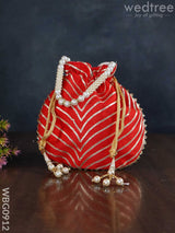 Potli Bag With Golden Lace Work - Wbg0912 Bags