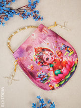 Potli Bag With Lakshmi Design - Wbg1478 Bags