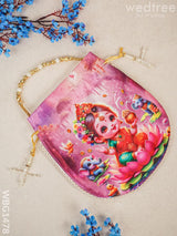 Potli Bag With Lakshmi Design - Wbg1478 Bags