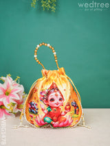 Potli Bag With Lakshmi Design - Wbg1478 Bags