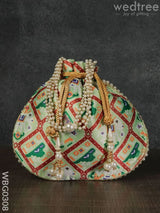 Potli Bag With Patola Design - Wbg0308 Bags