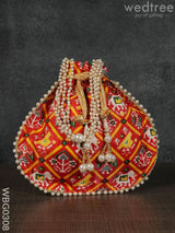 Potli Bag With Patola Design - Wbg0308 Bags