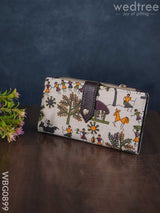 Printed Fabric Clutch With Flip Lock - Wbg0899 Clutches & Purses