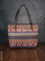 Printed Fabric Handbag - Leather Base Wl2269 Regular Handbags