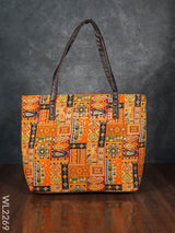 Printed Fabric Handbag - Leather Base Wl2269 Regular Handbags