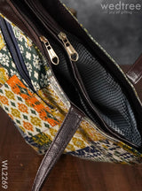 Printed Fabric Handbag - Leather Base Wl2269 Regular Handbags