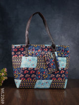 Printed Fabric Handbag - Leather Base Wl2269 Regular Handbags