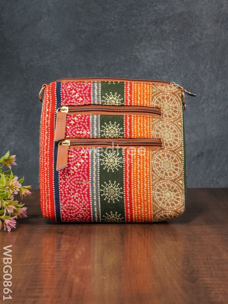 Printed Fabric Sling Bag - Wbg0861 Clutches & Purses