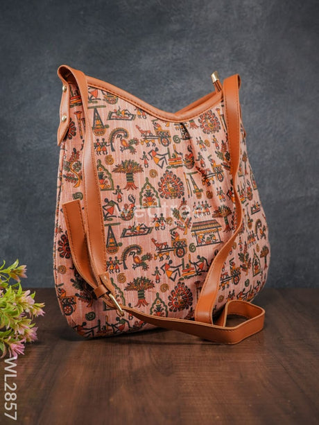 Printed Fabric Sling Bag - Wl2857 Regular Handbags