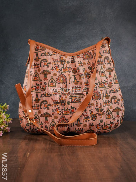 Printed Fabric Sling Bag - Wl2857 Regular Handbags