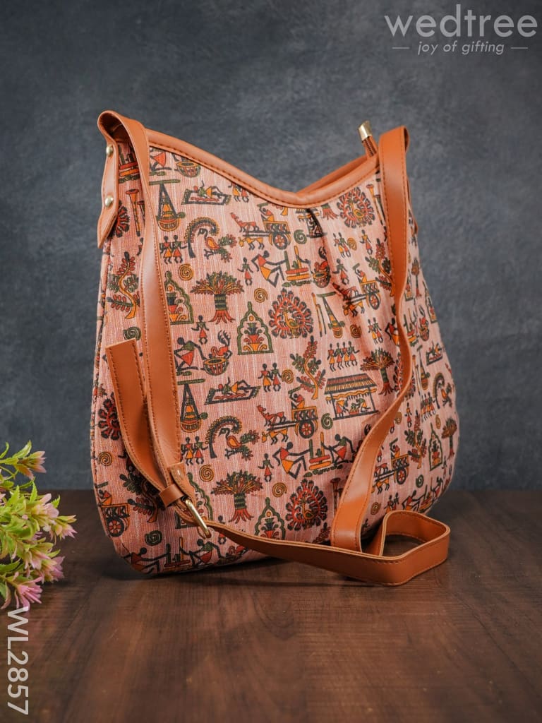 Printed Fabric Sling Bag - Wl2857 Regular Handbags