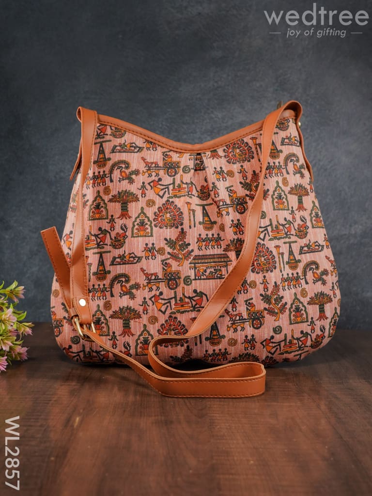 Printed Fabric Sling Bag - Wl2857 Regular Handbags