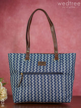 Printed Hand Bag With Faux Leather Handles & Base - Wl3024 Regular Handbags