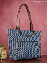 Printed Hand Bag With Faux Leather Handles & Base - Wl3024 Regular Handbags