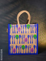 Printed Jute Bag With Zipper - Wbg0008 Bags