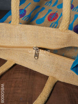 Printed Jute Bag With Zipper - Wbg0008 Bags