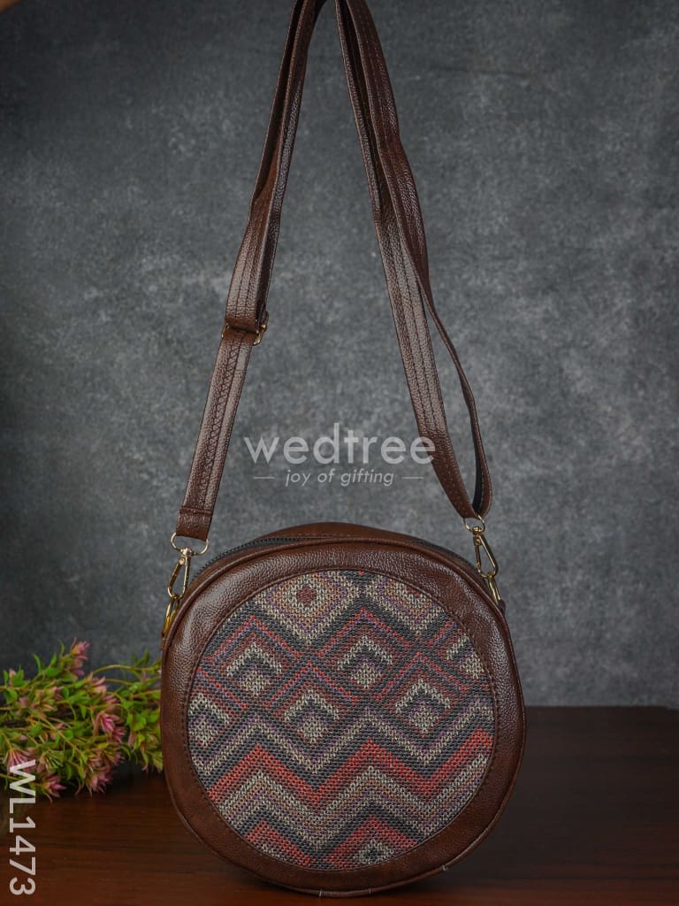 Printed Jute Designed Sling Bag - Wl1473 Bags