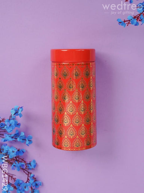 Printed Tin Jar - Red Wbg1429 Jars & Boxes Rg