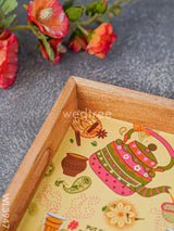 Printed Wooden Square Tray - Wl3947 Trays