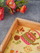 Printed Wooden Square Tray - Wl3947 Trays