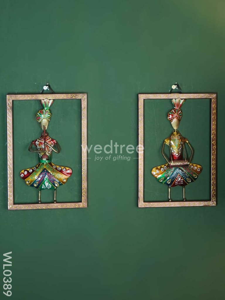 Punjabi Musicians - 3 Set Frame Wl0389 Metal Decor Hanging