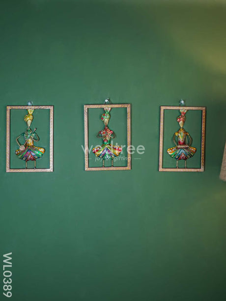 Punjabi Musicians - 3 Set Frame Wl0389 Metal Decor Hanging