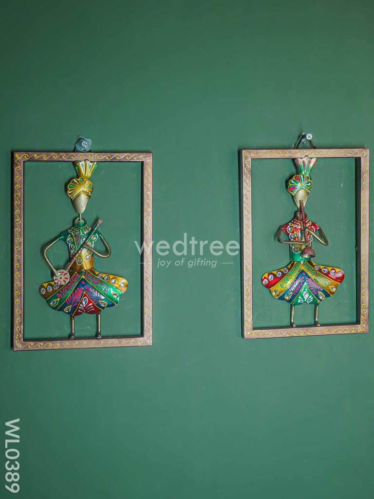 Punjabi Musicians - 3 Set Frame Wl0389 Metal Decor Hanging