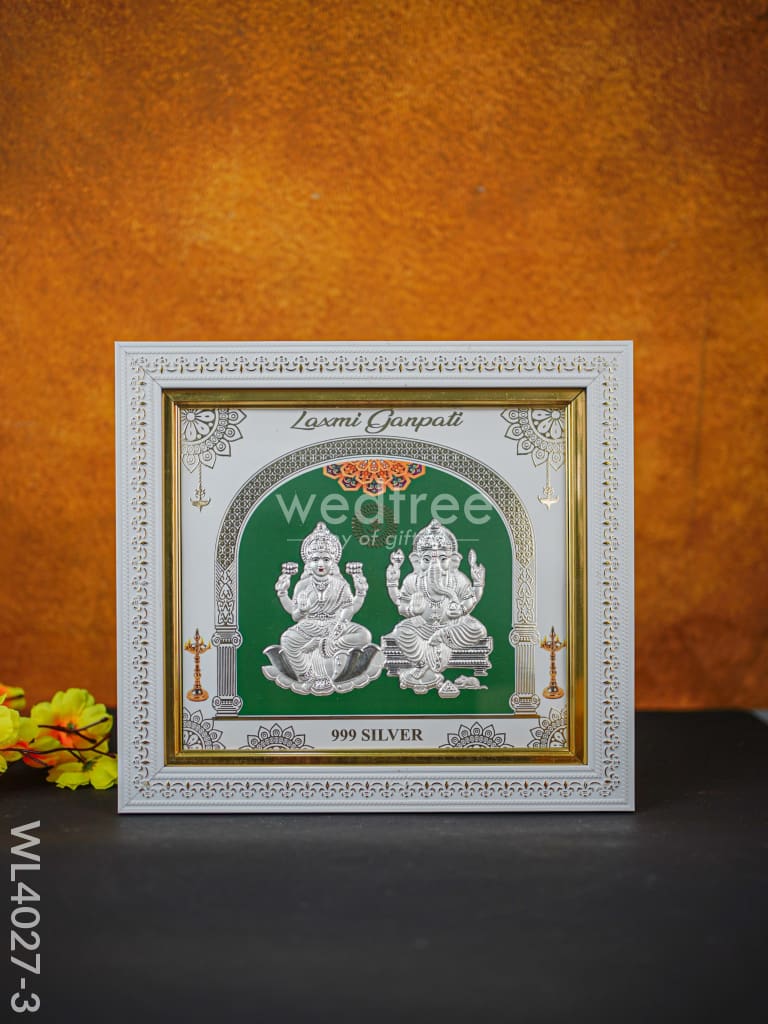 Pure Silver Designer Frame - Wl4027 Ganesha-Lakshmi German Photo