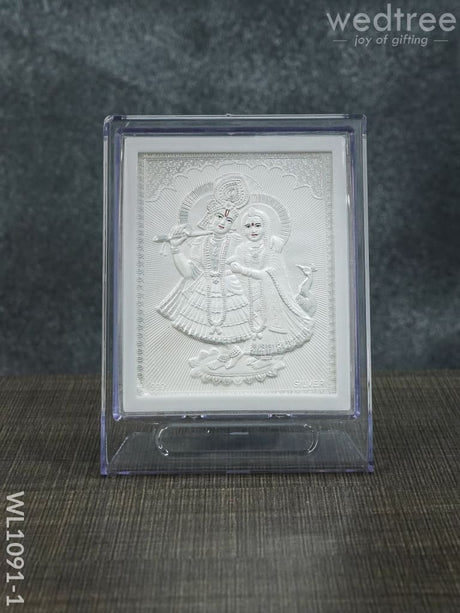 Silver Photoframe With Stand 6.5Inches - Wl1091 Radhekrishna German Photo Frame