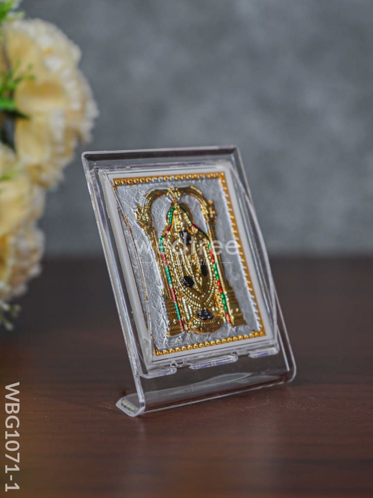 German Silver Plated Balaji Photoframe (3.5 Inch) With Stand - Wbg1071-1 Photo Frame