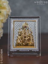 German Silver Plated Ganesha Photoframe (3.5 Inch) With Stand - Wbg1071-3 Photo Frame