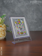 Silver Tirupathi Balaji Photoframe With Stand - Wl3435 German Photo Frame