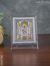 Silver Tirupathi Balaji Photoframe With Stand - Wl3435 German Photo Frame